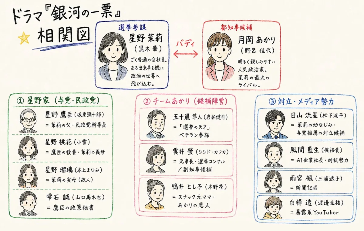 銀河の一票 相関図