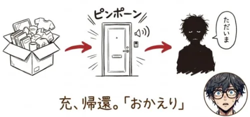突然帰ってきた充